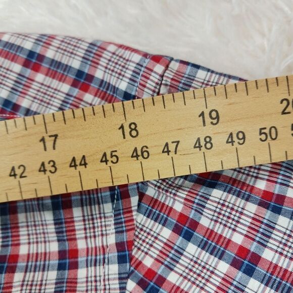 Nautica Casual Button Down Men's Medium. Red/White/ Blue Striped. 100% Cotton... - Picture 8 of 10